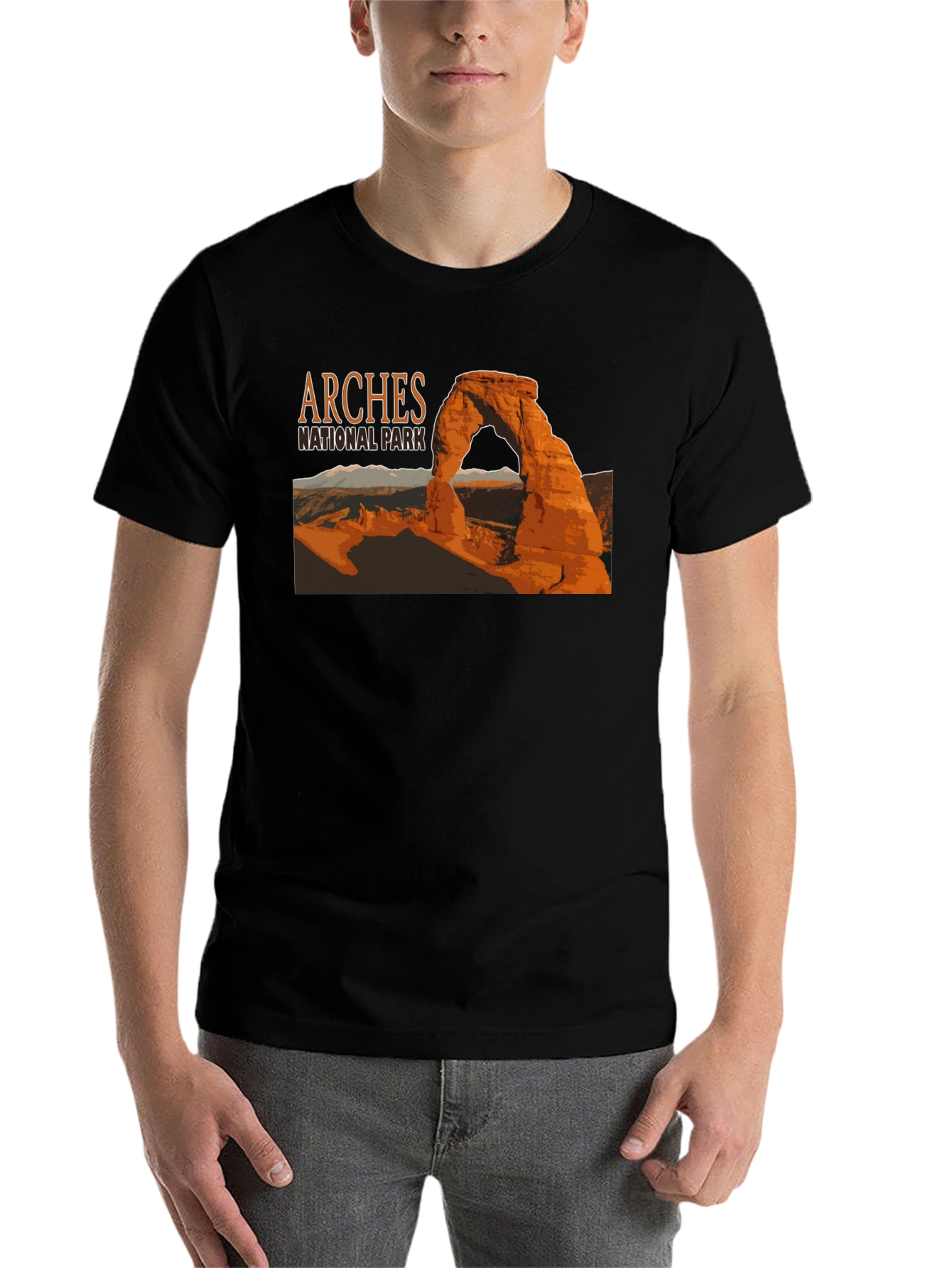 Black Arches National Park Graphic T-Shirt view 7