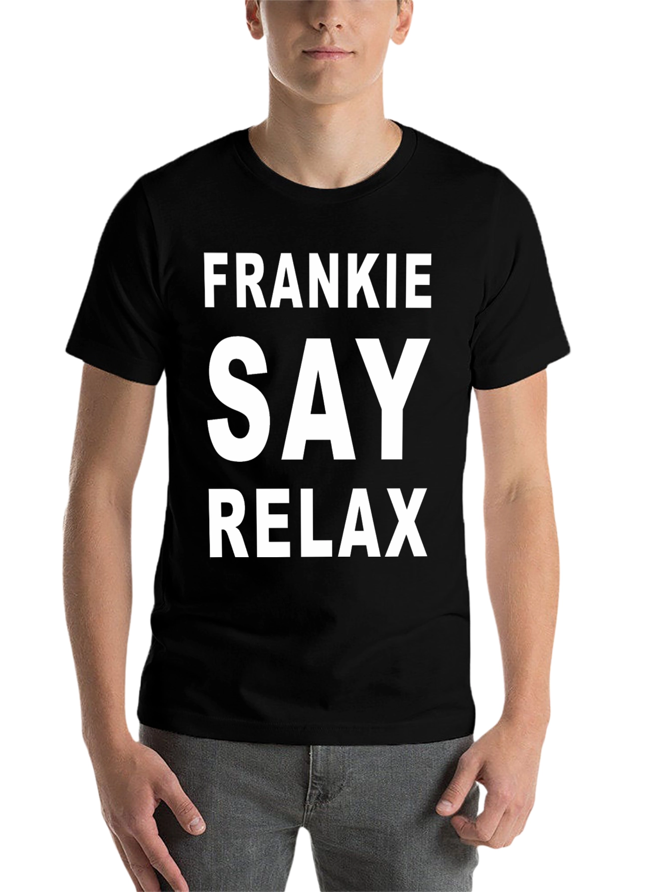 Black Frankie Say Relax T-Shirt - Iconic 80s Retro Tee view 7