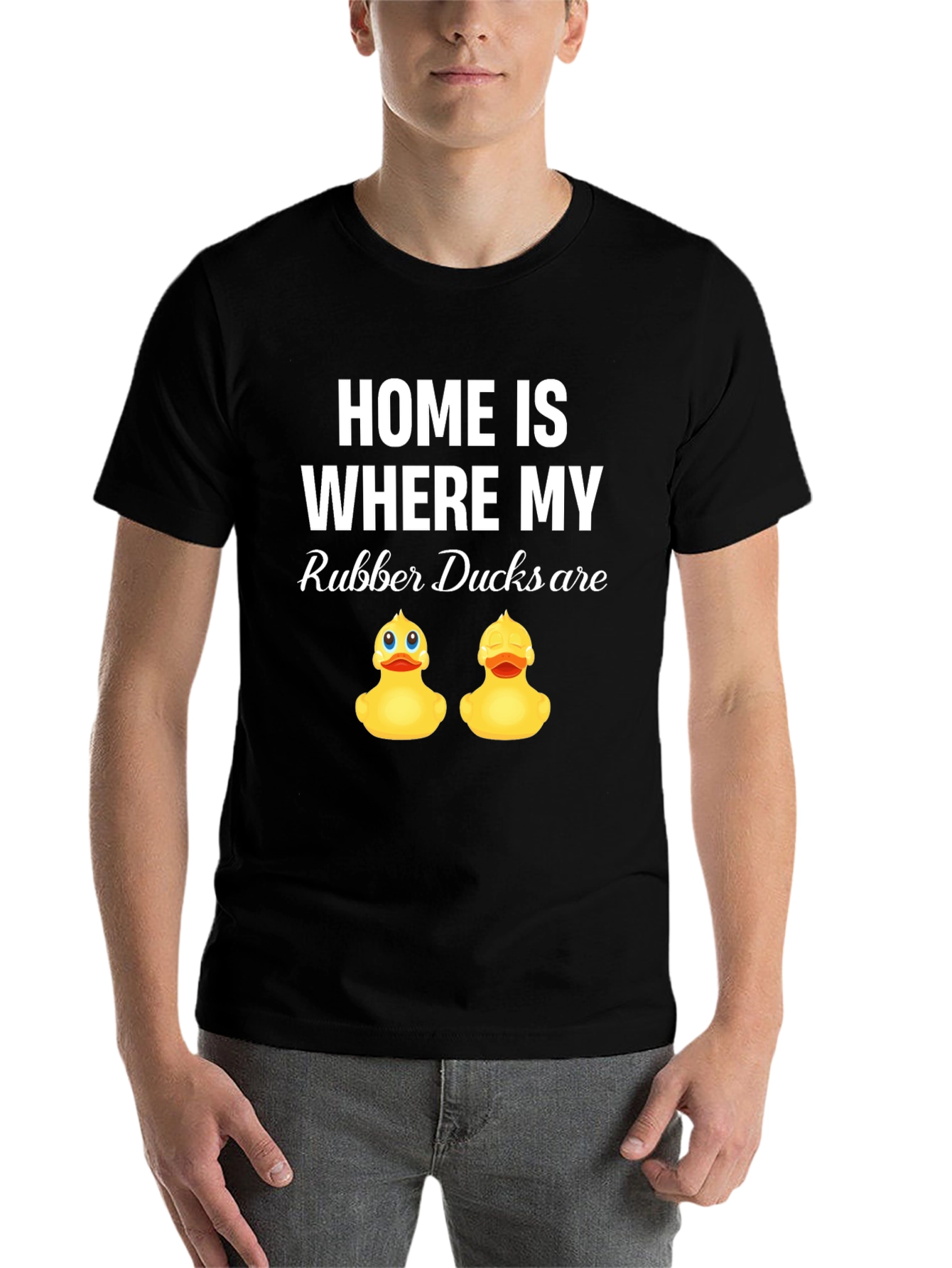 Black Home is Where My Rubber Ducks Are - Graphic T-Shirt view 7