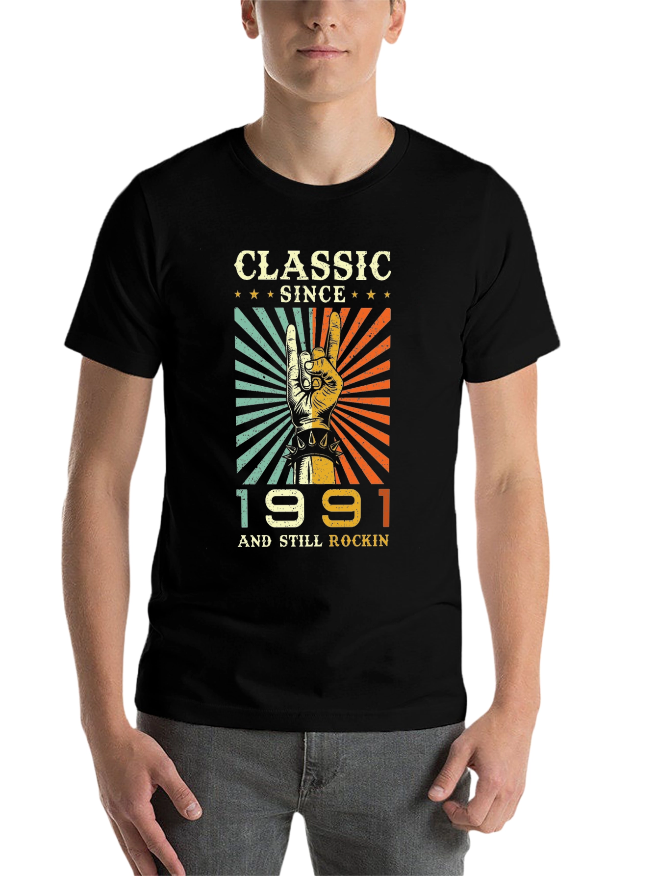 Black Classic Since 1991 Rockin' T-Shirt view 7