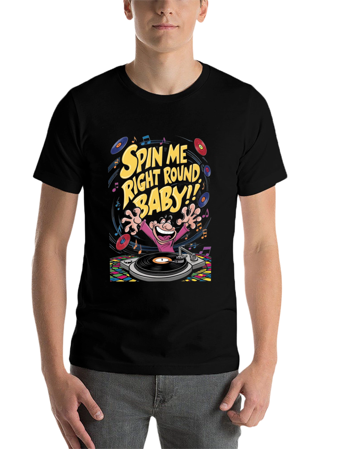 Black Spin Me Right Round T-Shirt view 7
