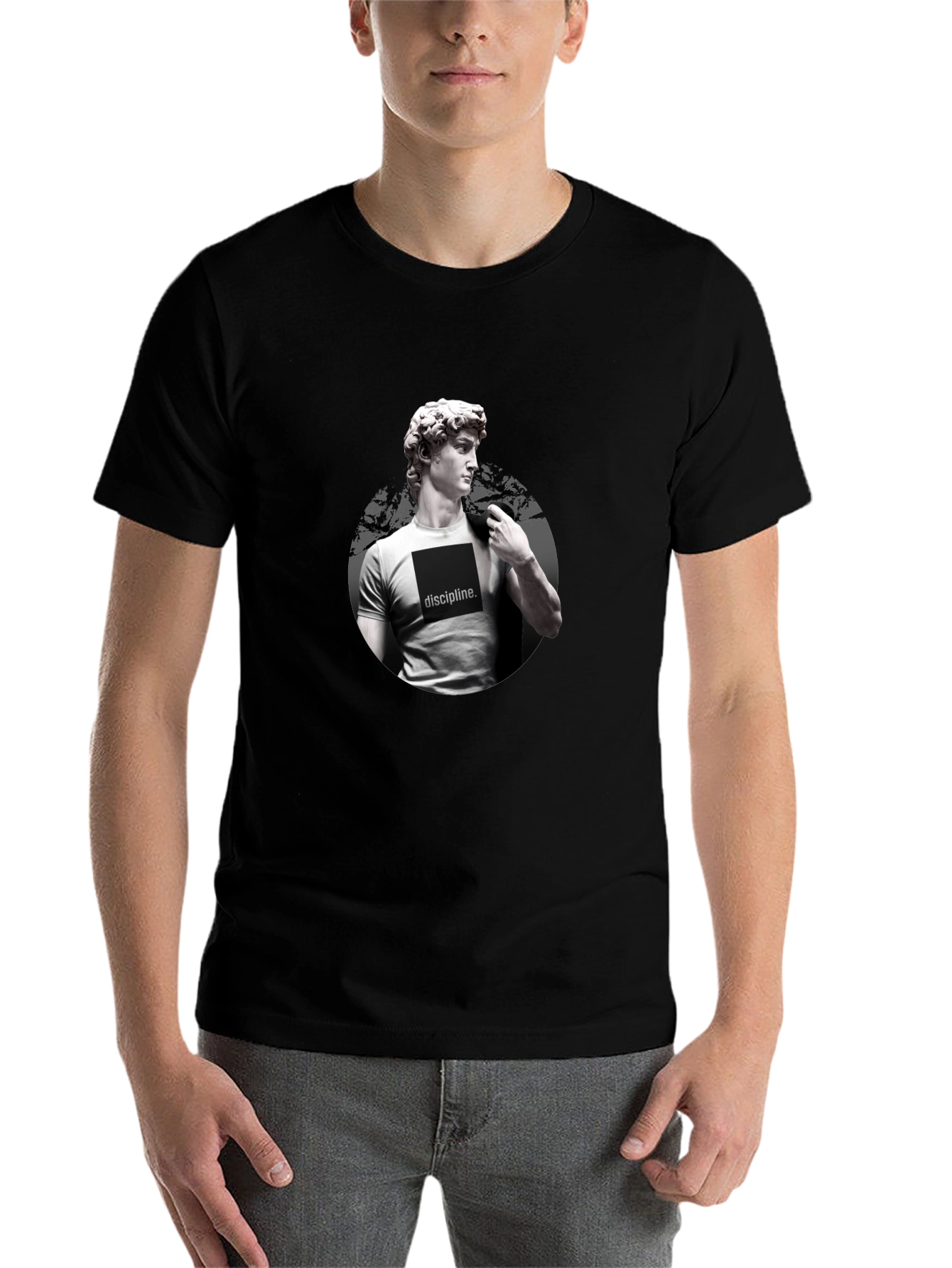 Black David Sculpture Discipline Graphic Tee - Black view 7
