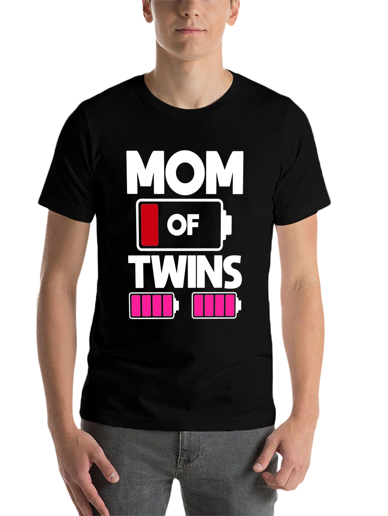 Mom of Twins Low Battery T-Shirt - 7