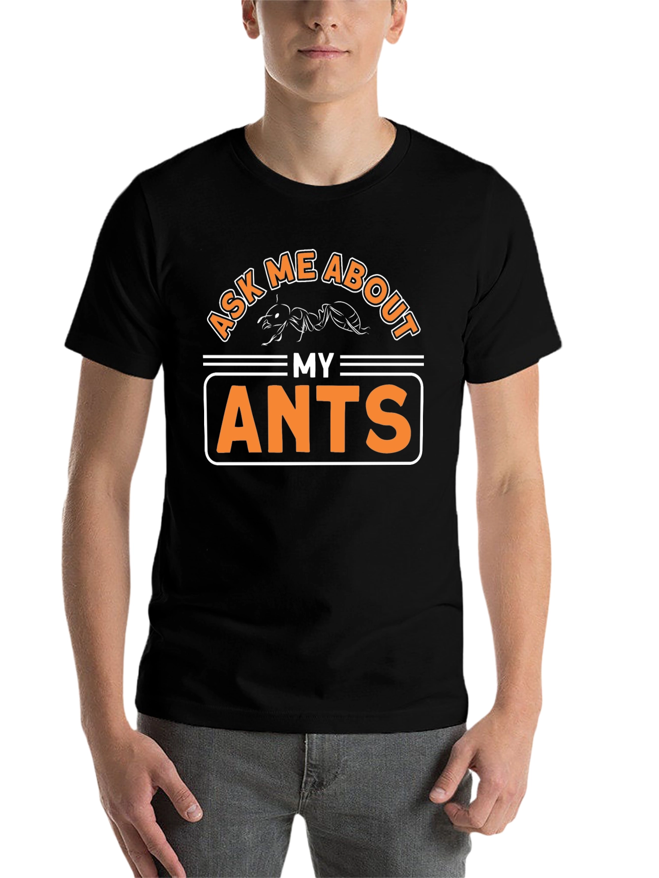 Black Ask Me About My Ants T-Shirt Funny Entomology Tee view 7