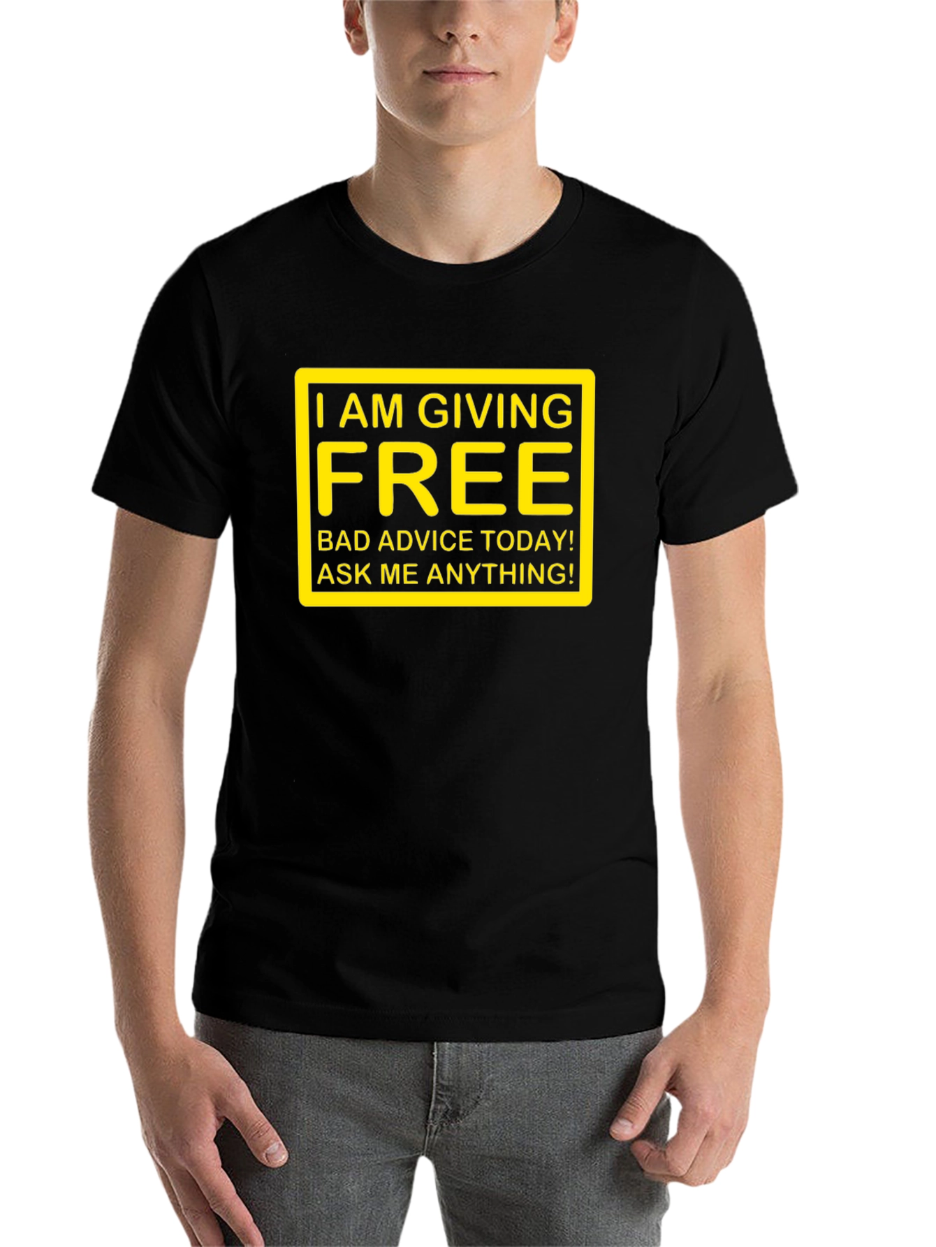 Black Free Advice T-Shirt - Ask Me Anything! view 7