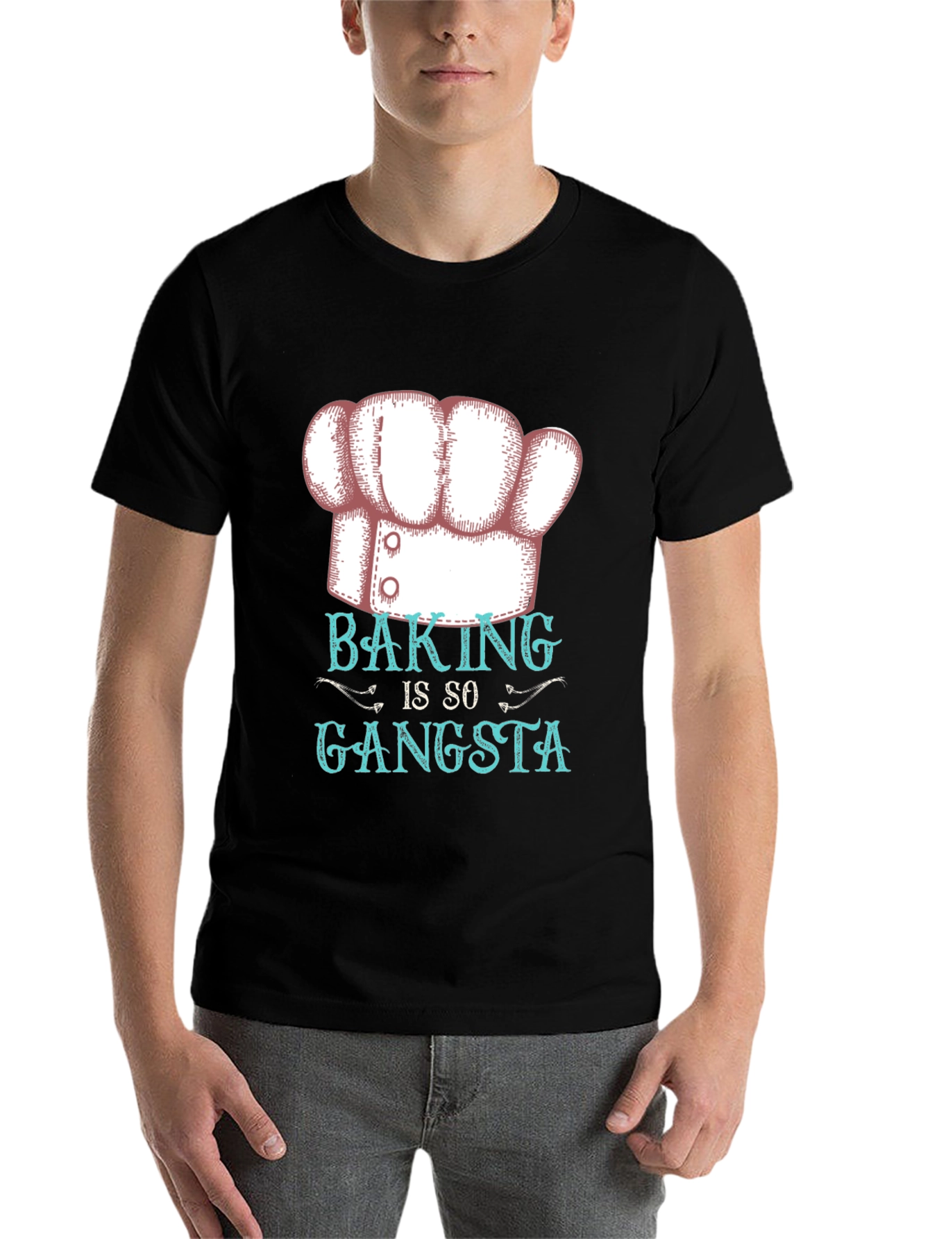 Black Baking Is So Gangsta Graphic T-Shirt view 7