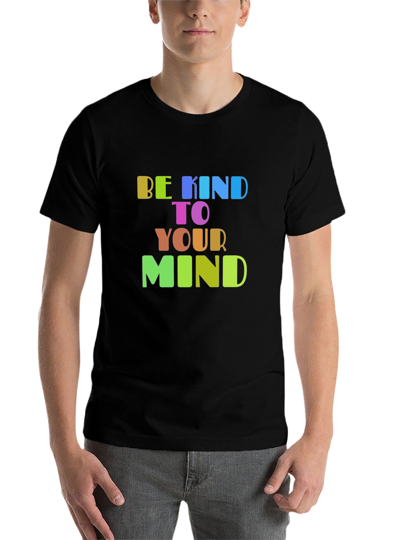 Black Be Kind To Your Mind Graphic T-Shirt view 7