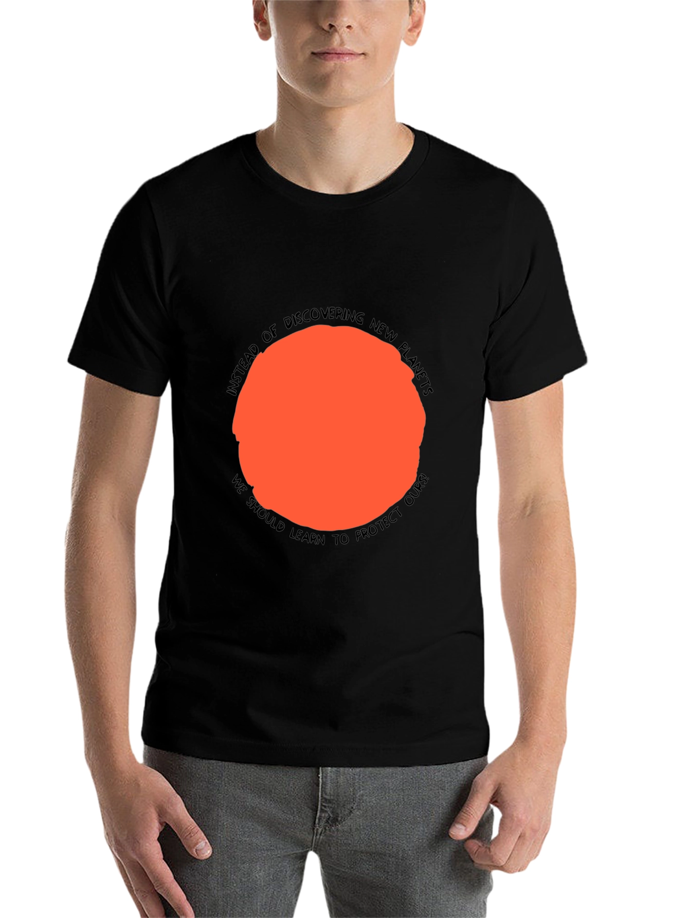 Black Protect Our Planet Graphic Tee - Black view 7