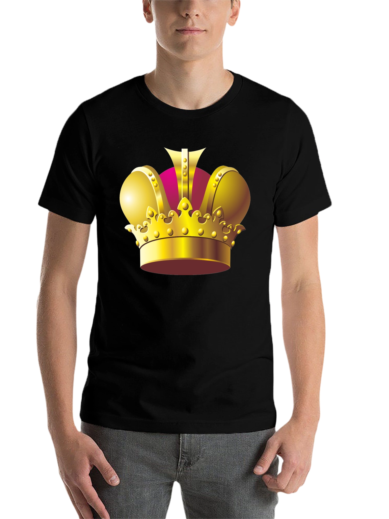 Black Regal Crown Graphic Tee - King Style view 7