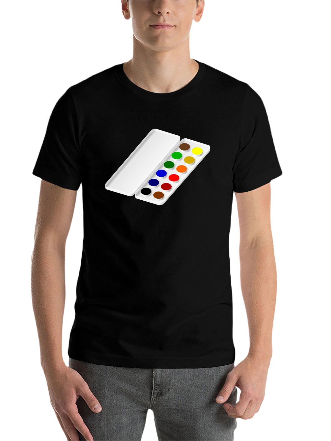 Black Artist Palette T-Shirt - Colorful Creativity view 7
