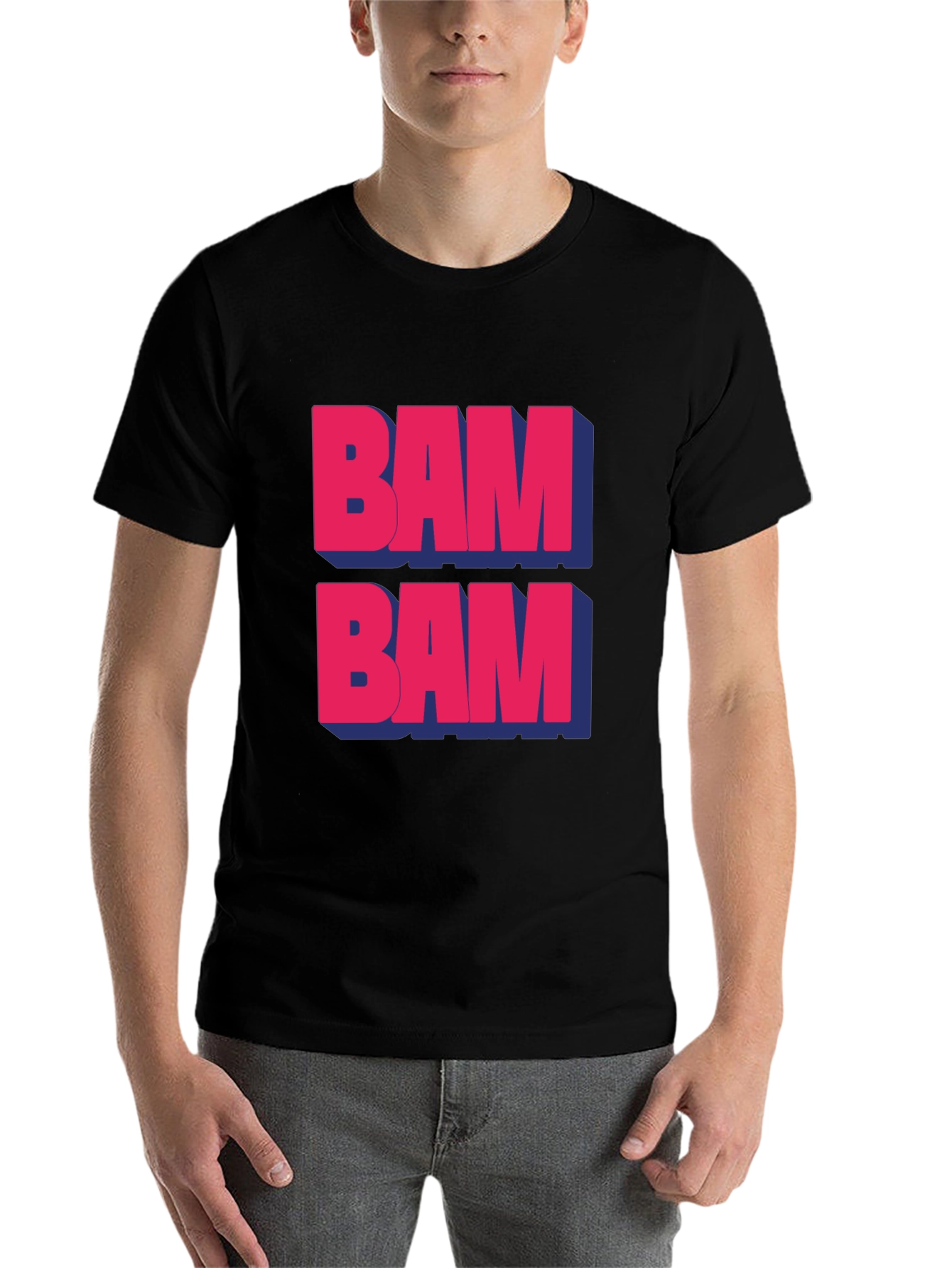 Black BAM BAM Graphic T-Shirt - Bold & Stylish view 7