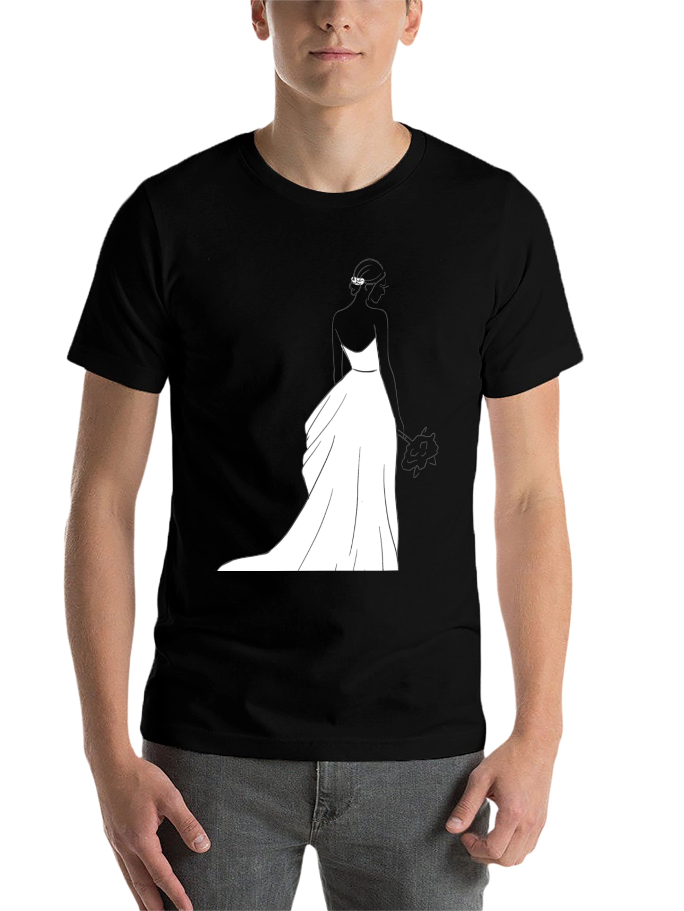 Bride Graphic T-Shirt - Black Wedding Design - 7