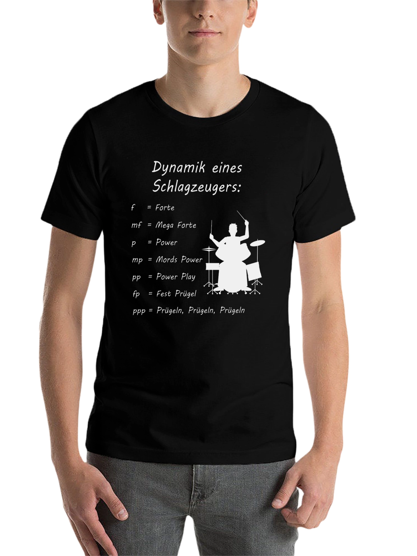 Black Drummer Dynamics Black T-Shirt view 7