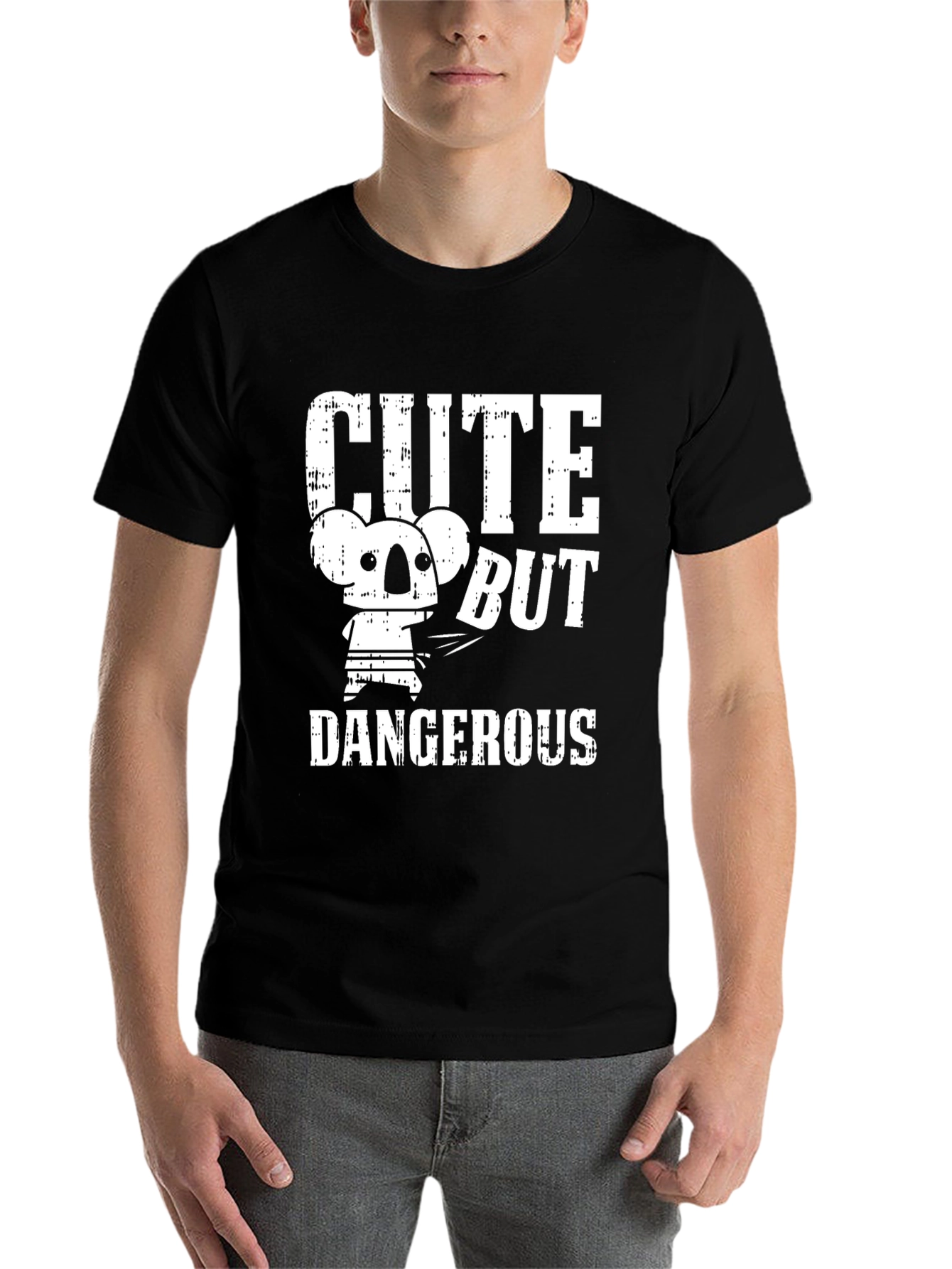 Black Cute But Dangerous Graphic Tee view 7