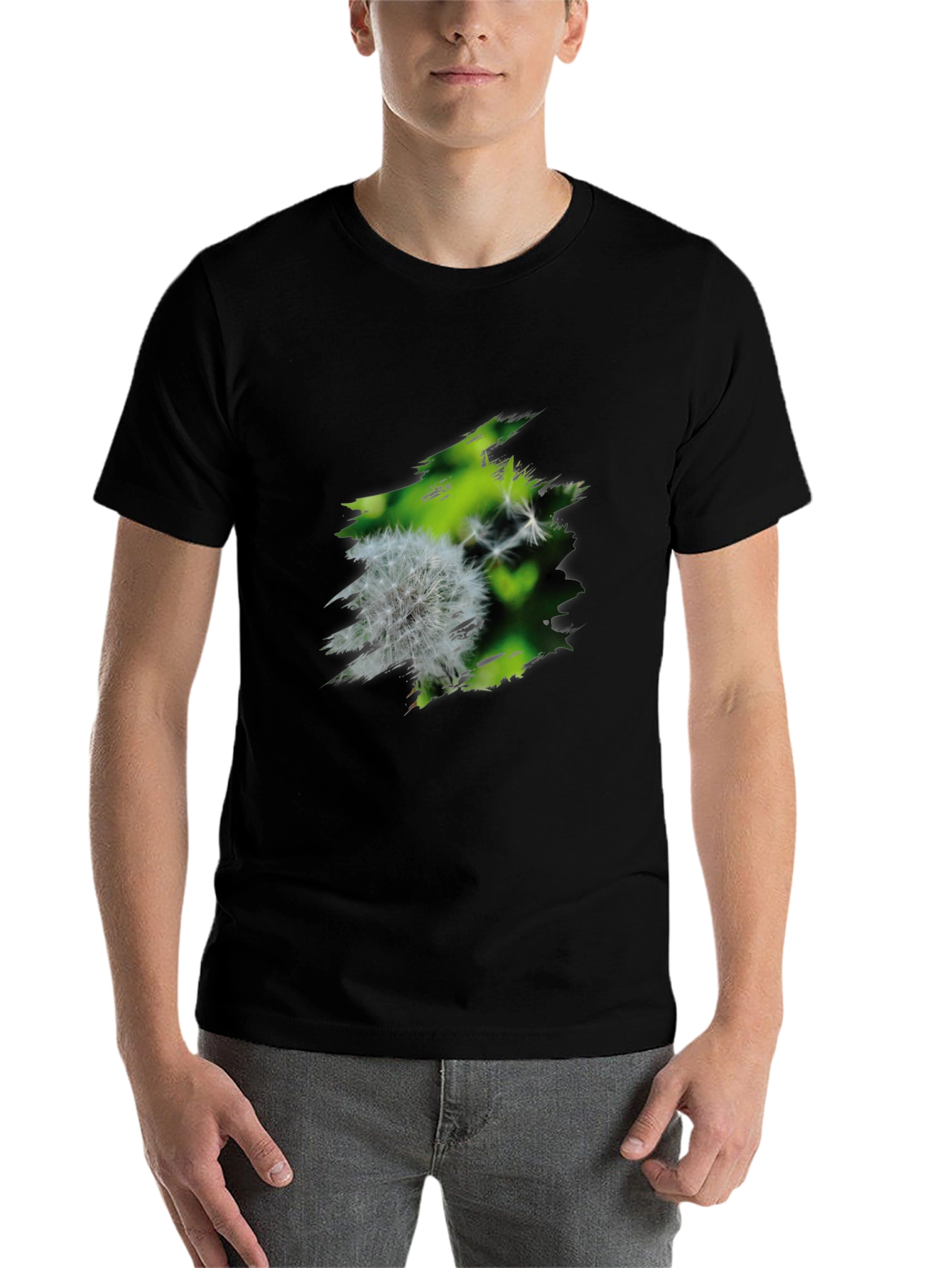 Black Dandelion Graphic Black T-Shirt view 7
