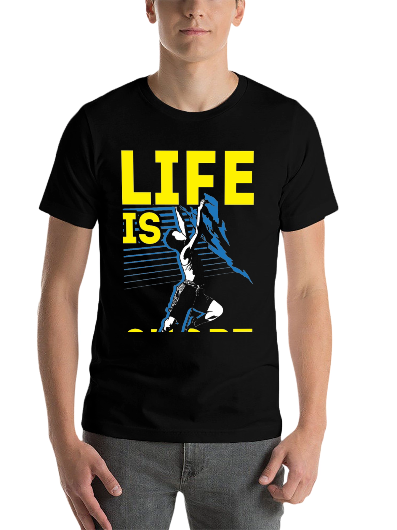 Black Life is Short T-Shirt Graphic Tee view 7