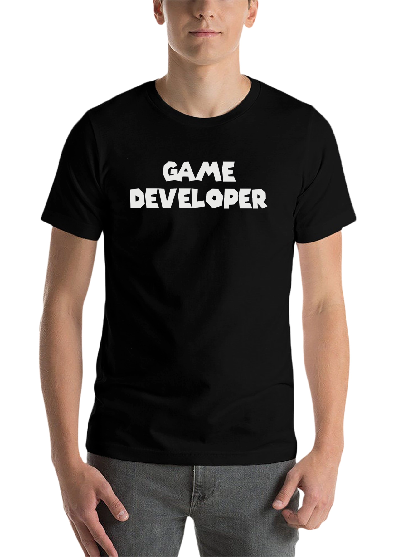 Black Game Developer Black T-Shirt - Gamer Apparel view 7