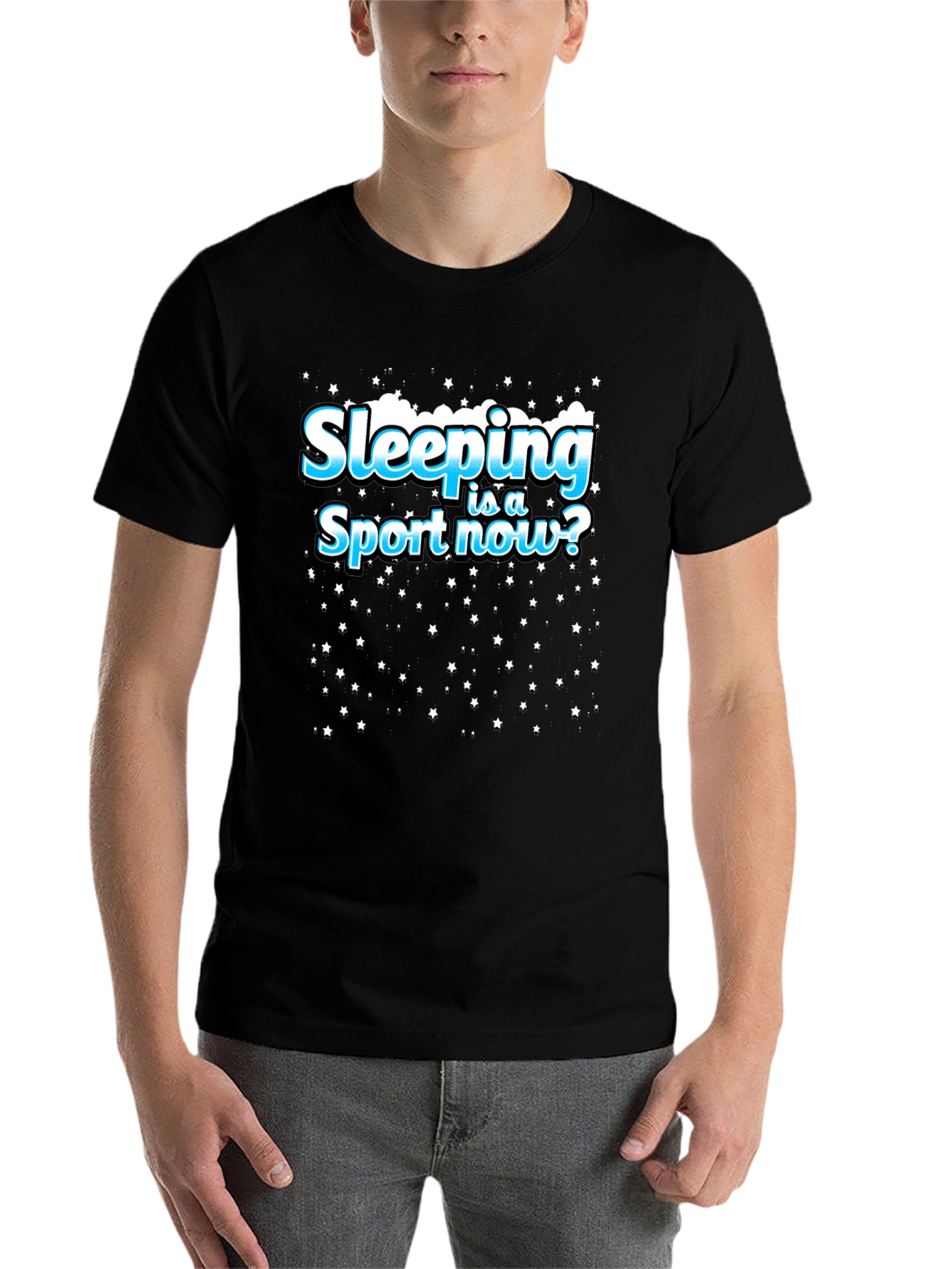 Black Sleeping is a Sport T-Shirt view 7