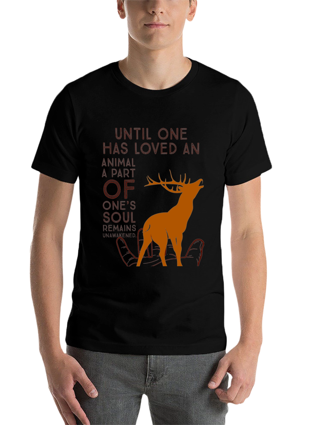 Black Wildlife Lover Graphic Tee - "Until One Has Loved" view 7