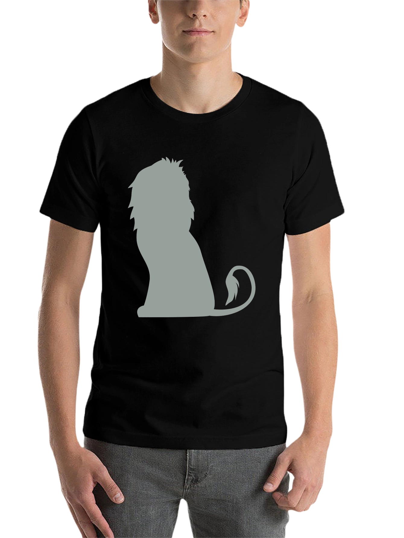 Black Lion Graphic Tee - Unisex Cotton T-Shirt view 7