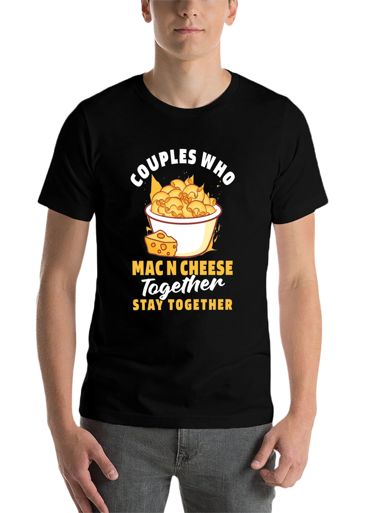 Black Couples Who Mac N Cheese Together Stay Together T-Shirt view 7