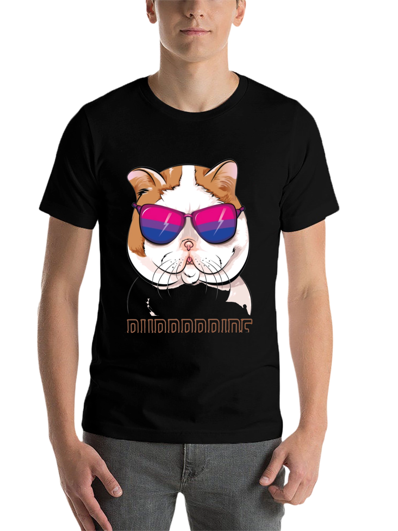 Cool Cat T-Shirt: Bi Pride Sunglasses - 7