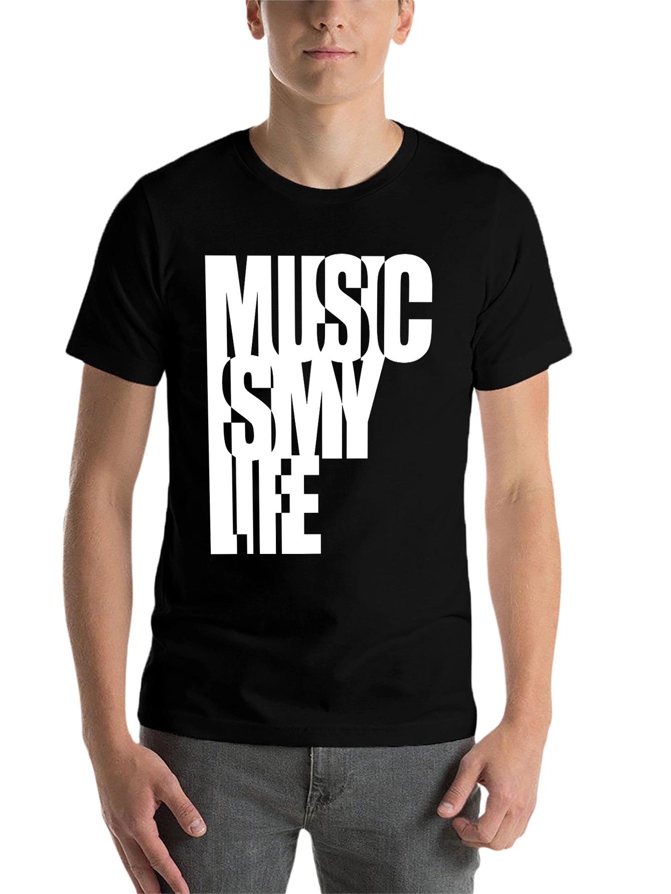 Black Music Is My Life Black T-Shirt view 7