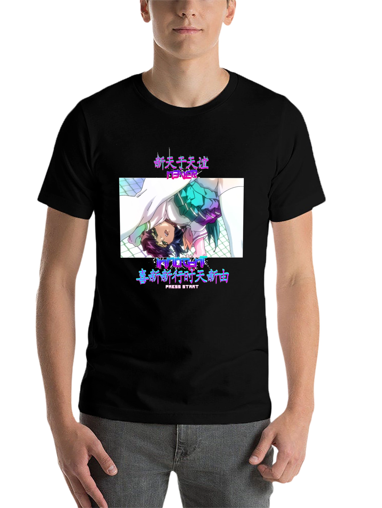Black Anime Fever Black T-Shirt view 7