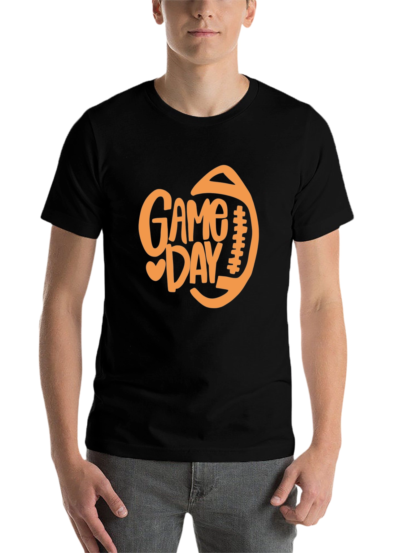 Black Game Day Football T-Shirt - Perfect for Sports Fans view 7