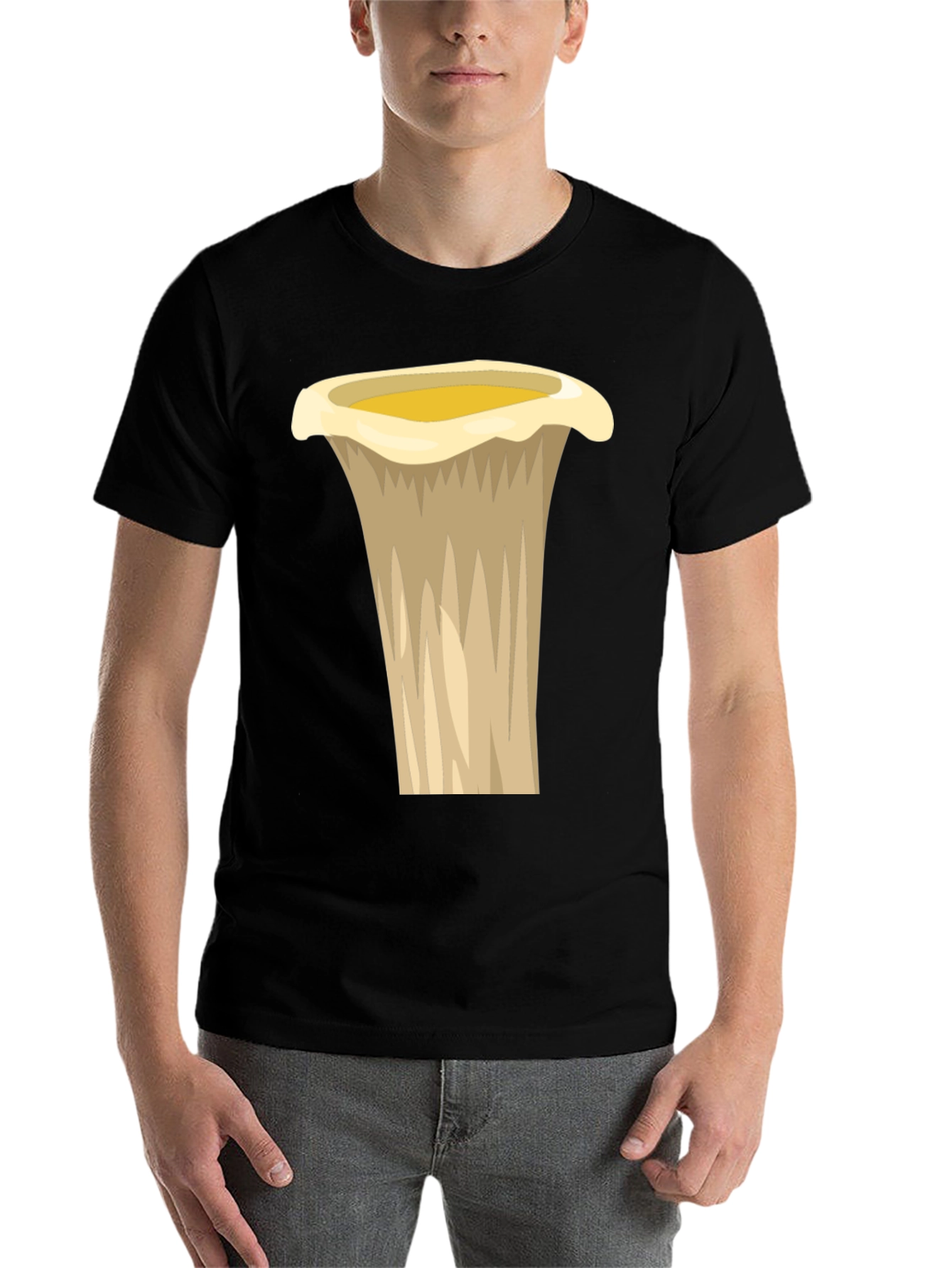 Black Chanterelle Mushroom Graphic Tee - Unique Design view 7