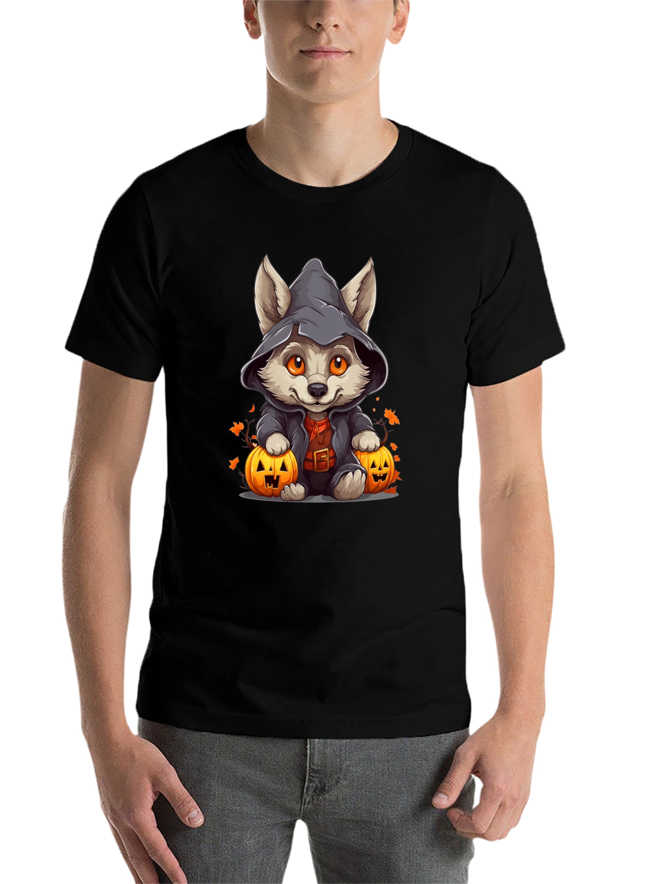 Black Halloween Witch Pup T-Shirt view 7