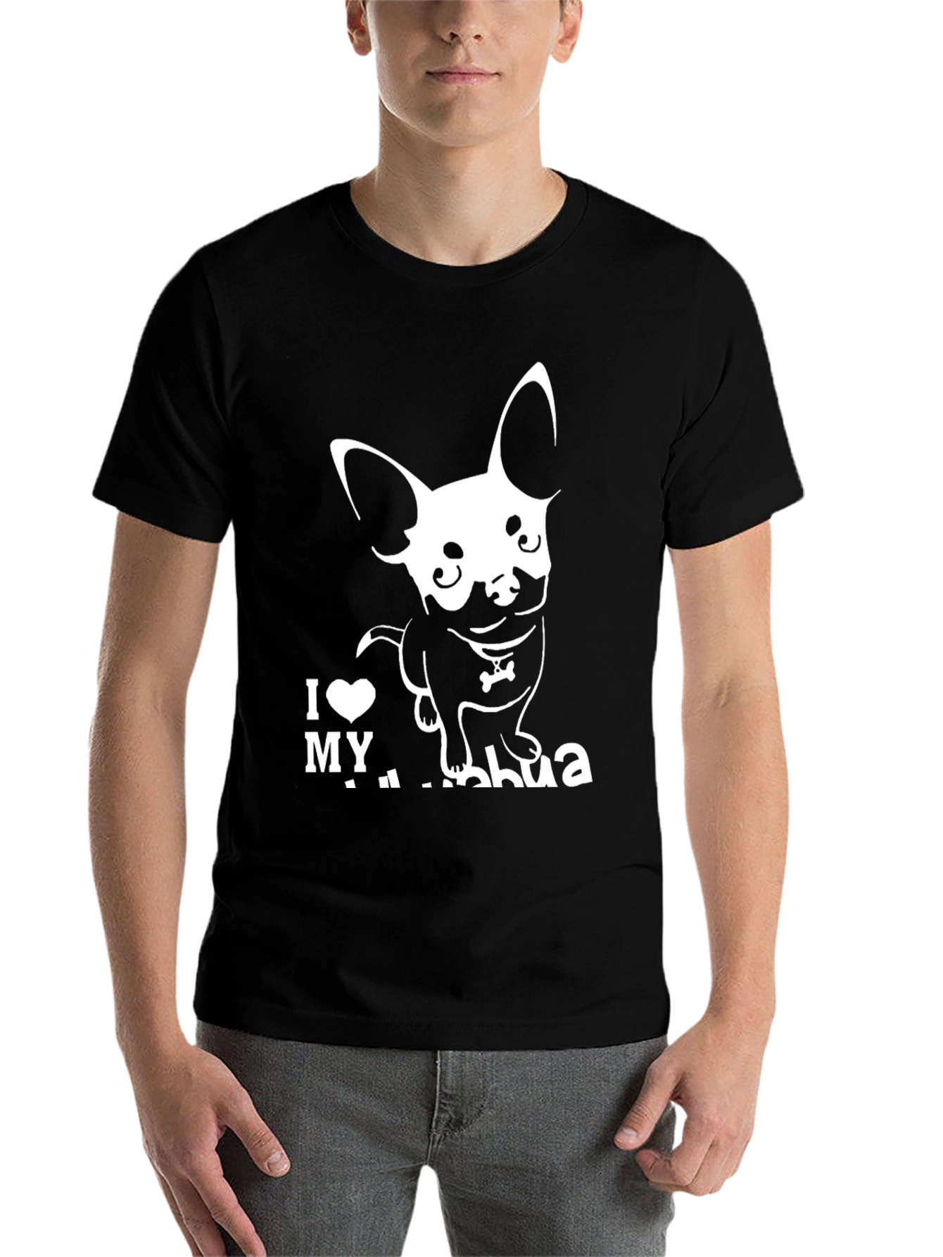 Black I Love My Chihuahua Graphic Tee view 7