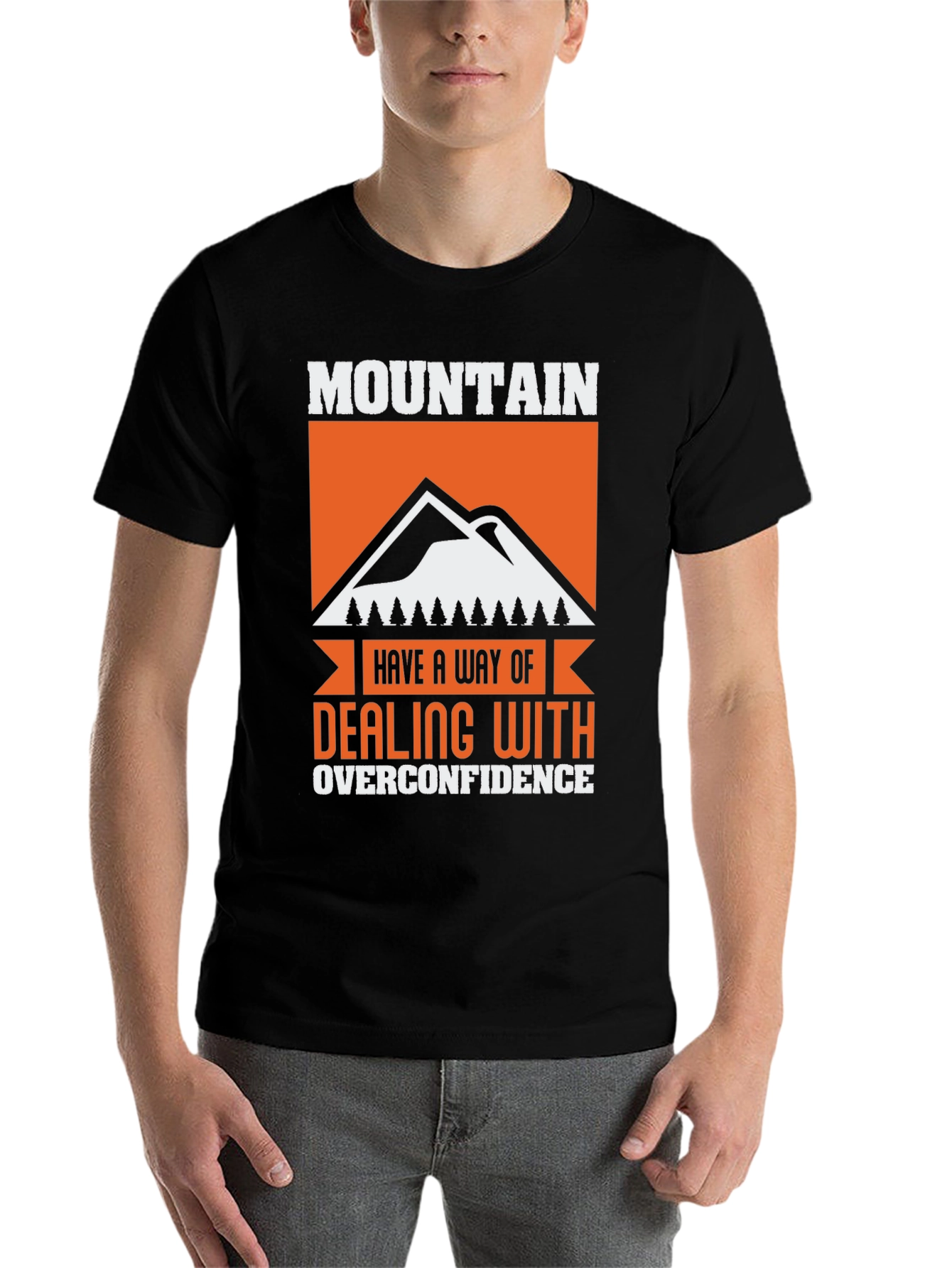 Black Mountain Overconfidence Graphic Tee - Black Cotton Blend view 7