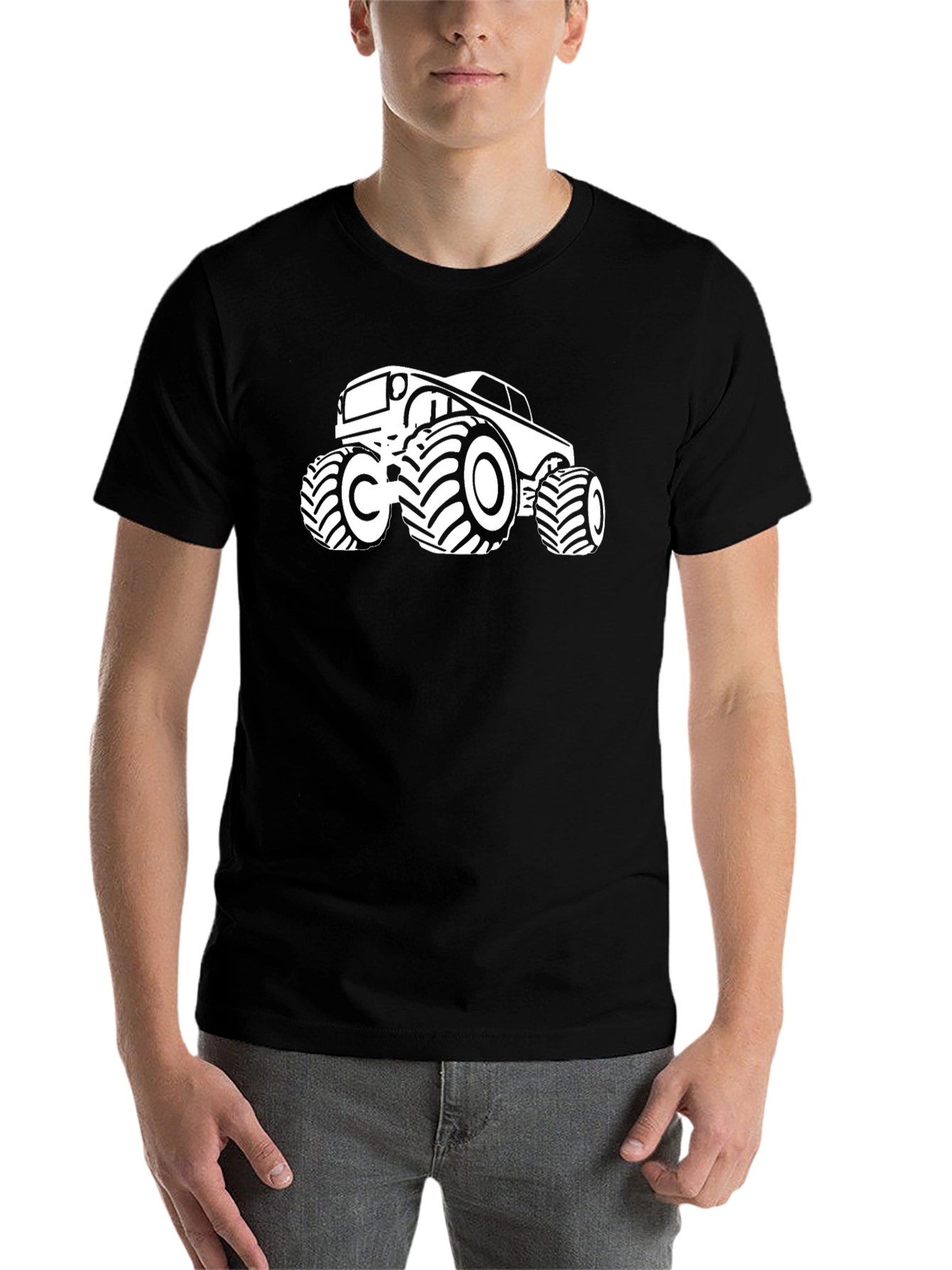 Black Monster Truck Graphic T-Shirt - Black view 7