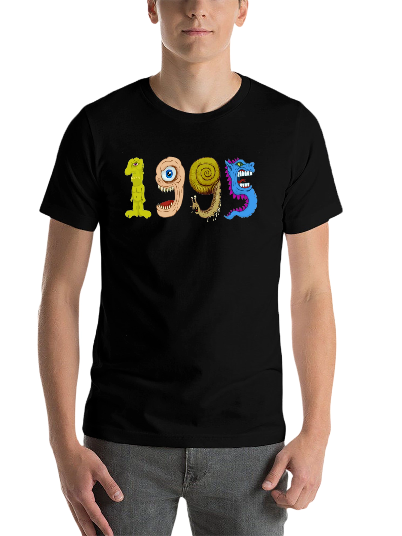 Black Monster Number T-Shirt - 1995 Graphic Tee view 7