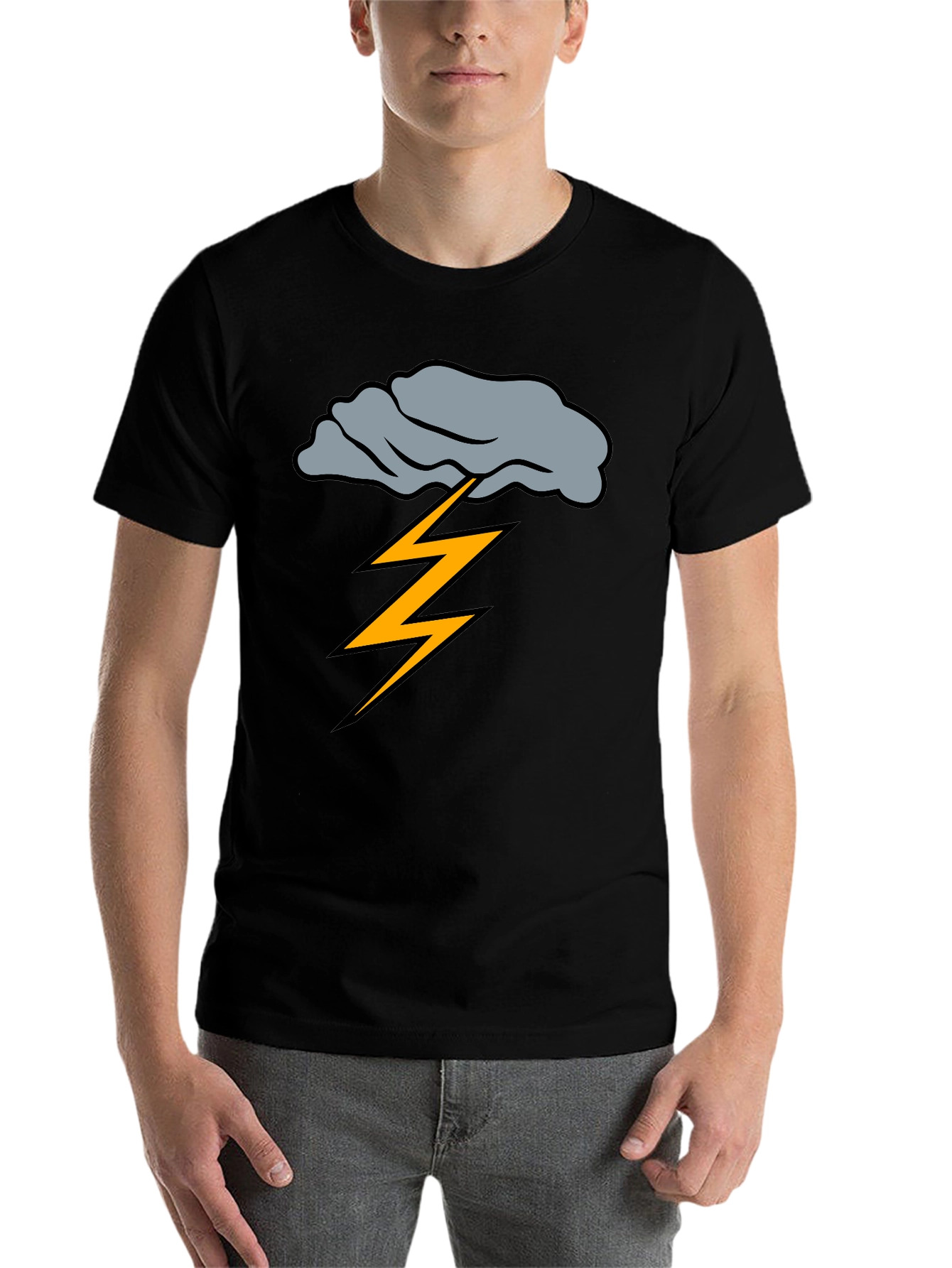 Black Stormy Weather Graphic Tee view 7