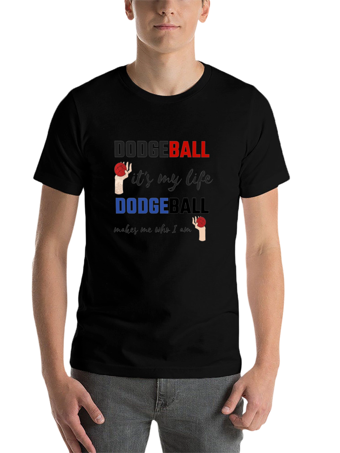 Black Dodgeball Life T-Shirt - Soft Cotton Tee view 7