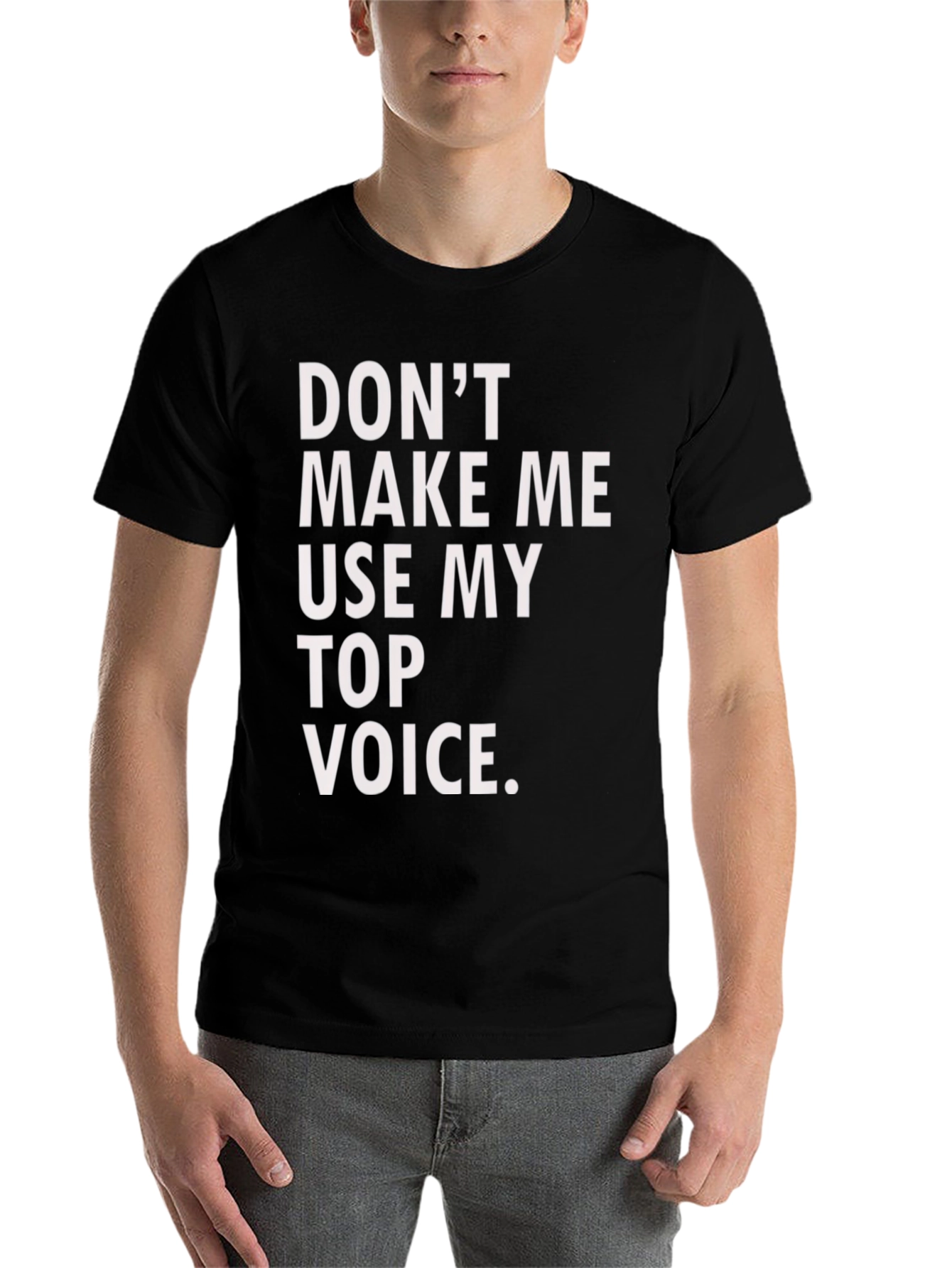 Black Funny Top Voice Black T-Shirt view 7
