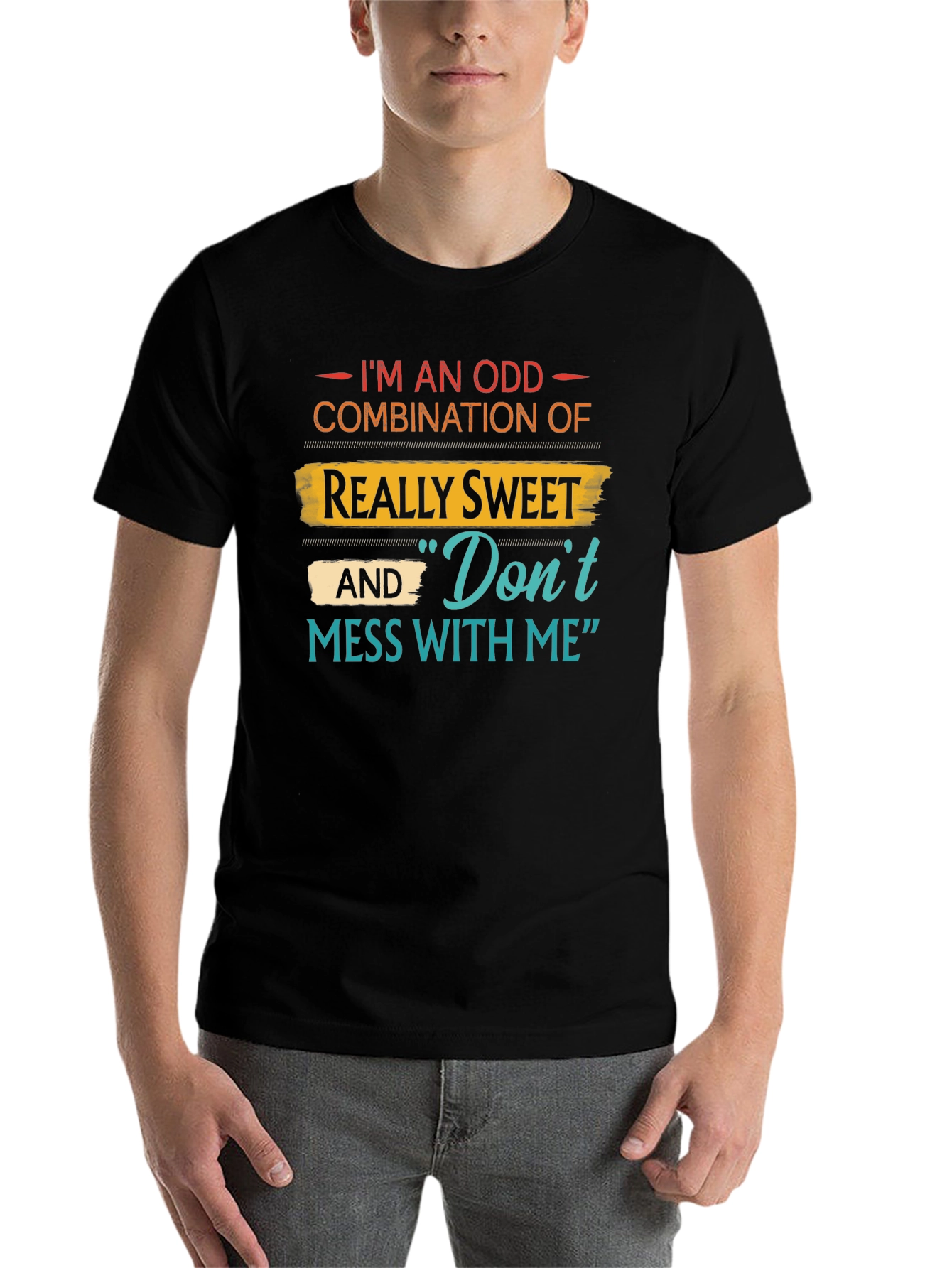 Black Odd Combination T-Shirt: Sweet & Sassy Graphic Tee view 7