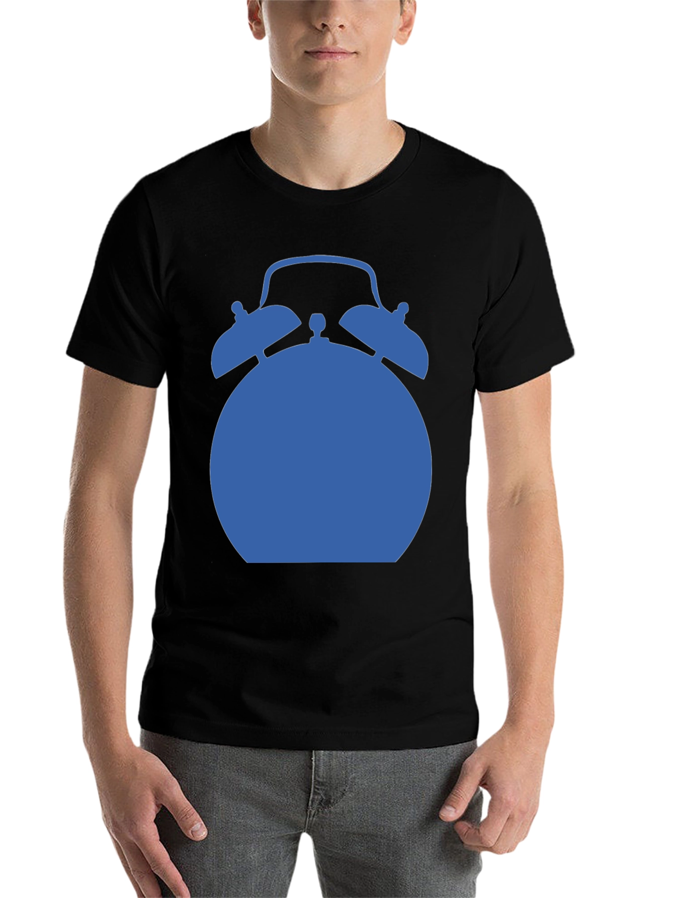 Black Retro Alarm Clock Graphic Tee - Black view 7