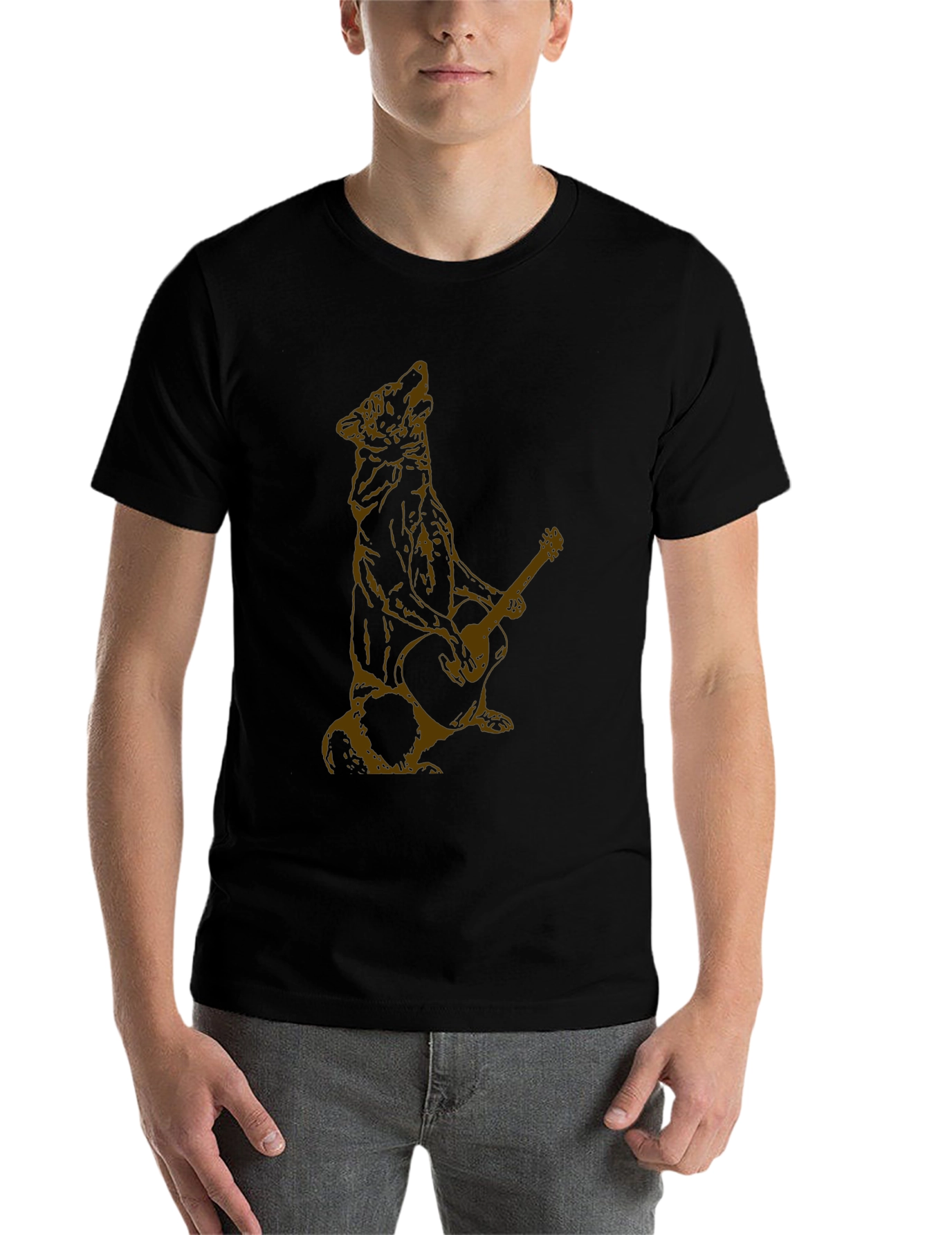 Black Wolf Guitarist Graphic Tee view 7