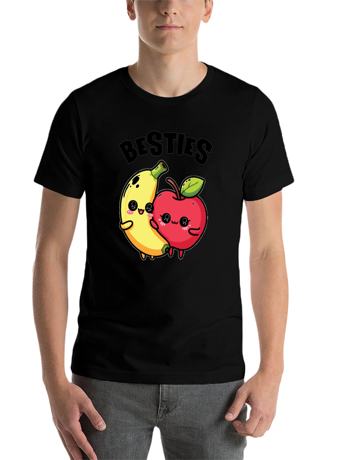 Besties Banana & Apple Graphic T-Shirt - 7