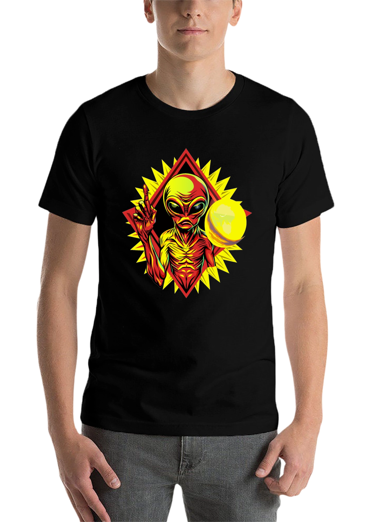 Black Alien Graphic Tee - Peace Among Worlds! view 7