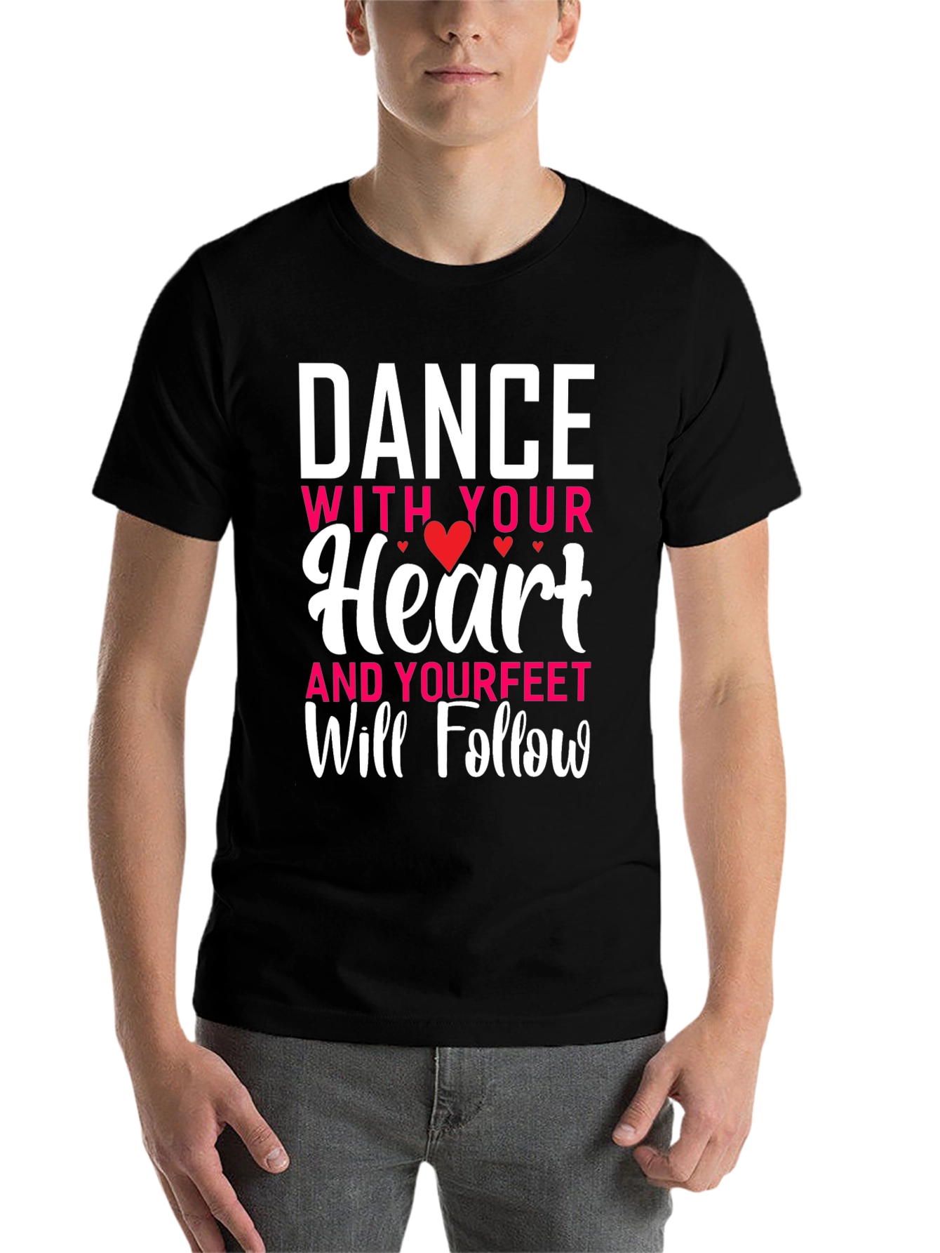 Black Dance With Your Heart Graphic Tee view 7