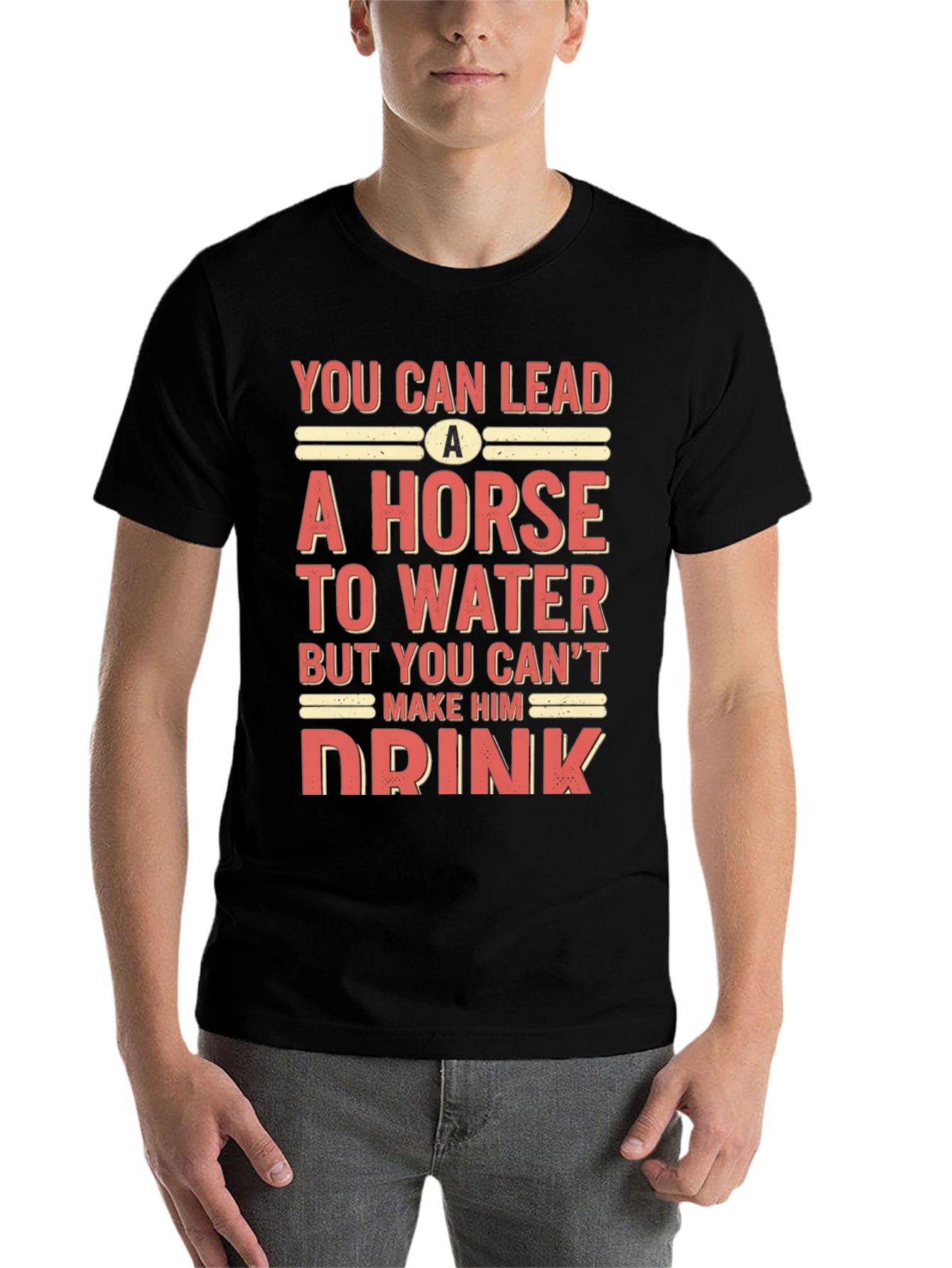 Black Funny Horse Saying T-Shirt view 7