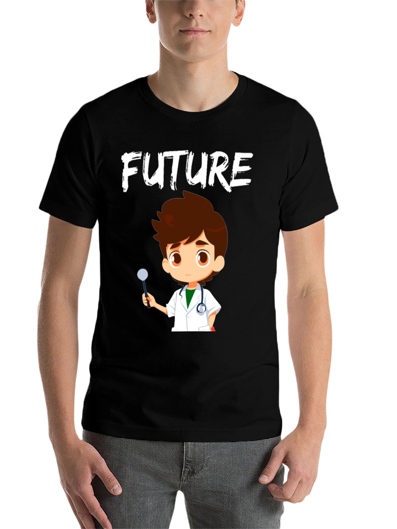 Black Future Dentist T-Shirt - Cute Cartoon Graphic view 7