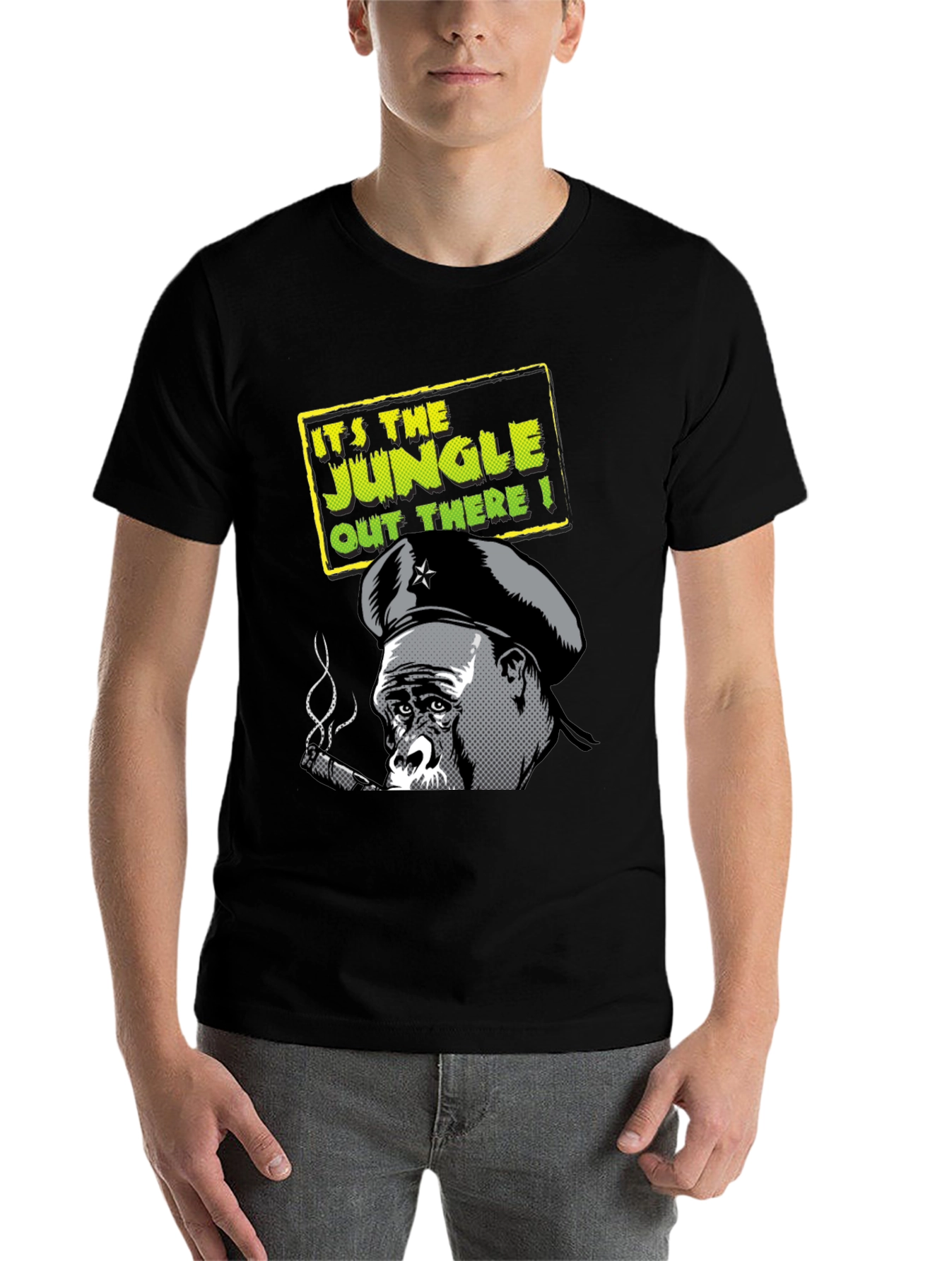 Black Jungle Gorilla T-Shirt - Cool Graphic Tee view 7
