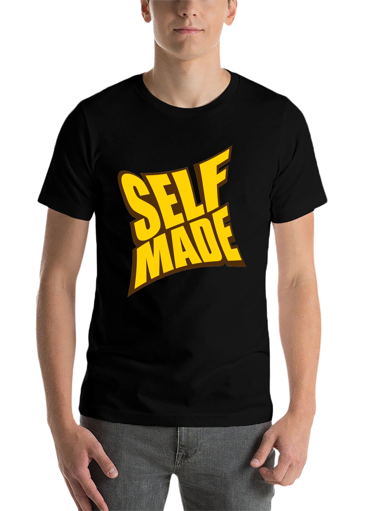 Black Self Made Graphic Tee - Black T-Shirt view 7