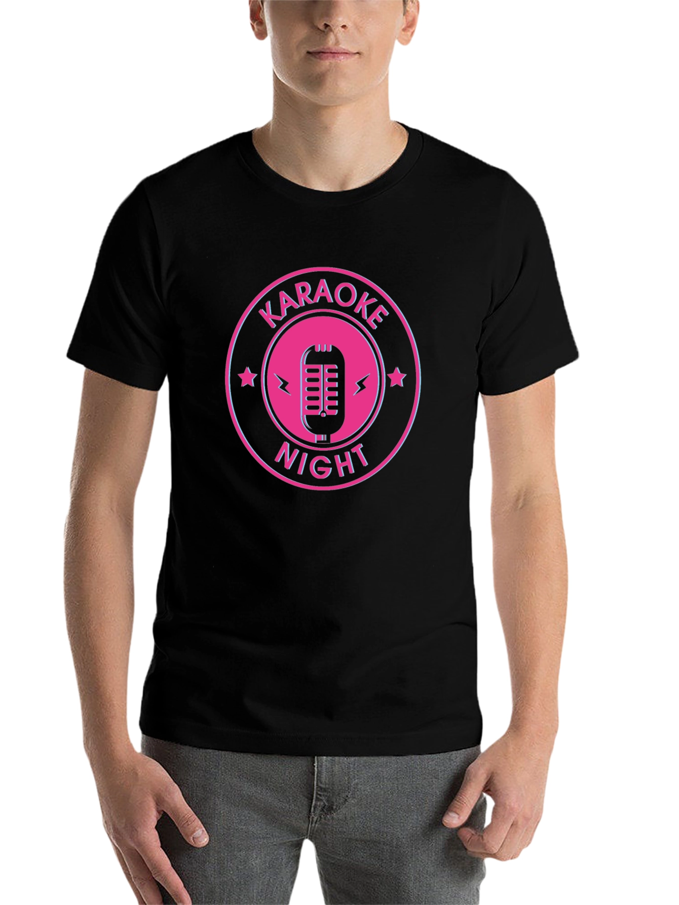 Karaoke Night Black T-Shirt - 7