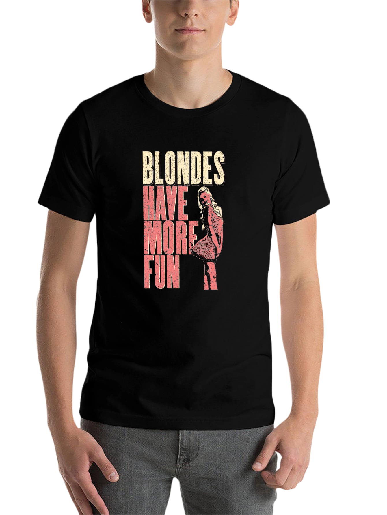 Black Blondes Have More Fun Graphic T-Shirt view 7